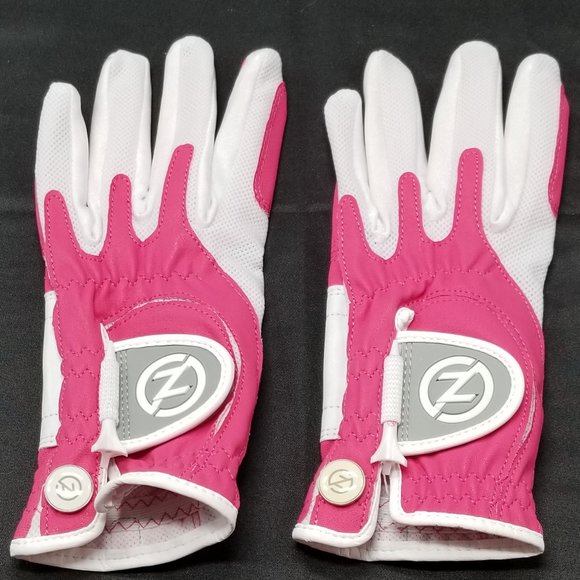 Zero Friction Women's Compression Fit Golf Gloves w/Tee holder and ball markers - Picture 1 of 5